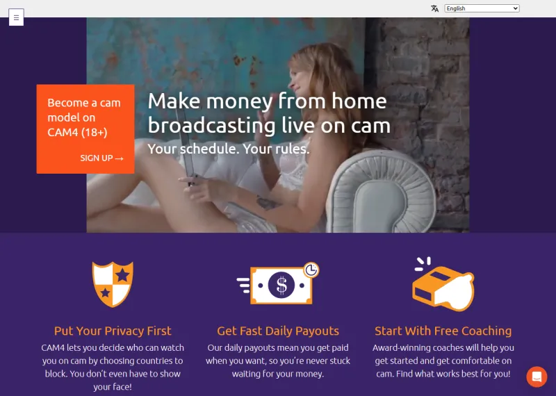 Jadi Model Webcam di CAM4